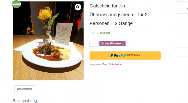 Gutschein Essen